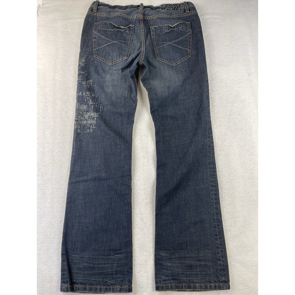 Aeropostale Jeans Men’s 34x34 Dark Blue Driggs Slim Bootcut Denim - Picture 2 of 11